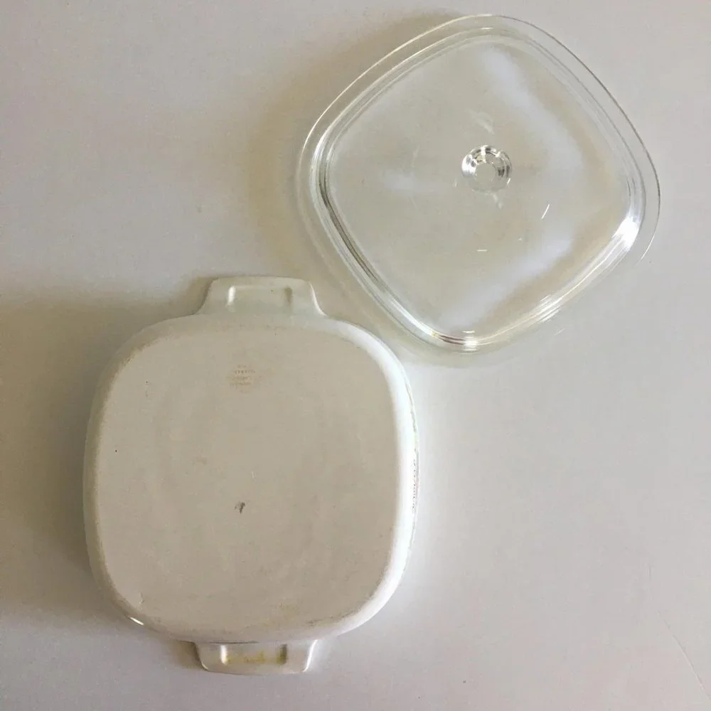 Vintage Corning Ware Spice of Life Baking Dish A-8-B with Lid - 1970s